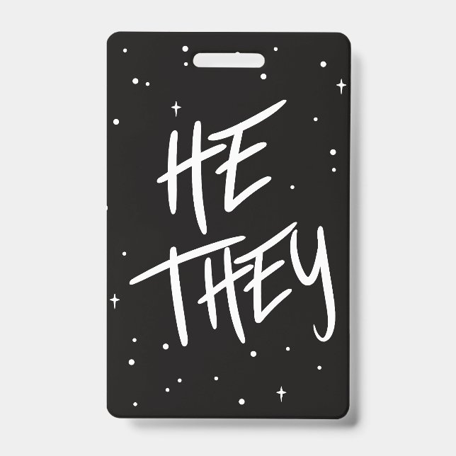 Badge Étoiles Pronoms Il/Ils  (Avant)