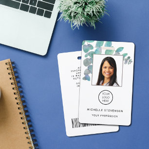 Badge Eucalyptus Employé Photo BarCode Nom du logo