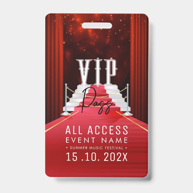 Badge Événement d'accès total aux VIP (Avant)