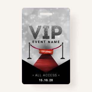 Badge Événement d'accès VIP exclusif