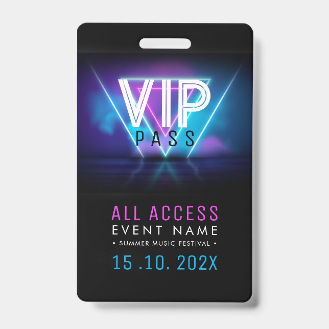 Badge Événement d'accès VIP exclusif (Avant)