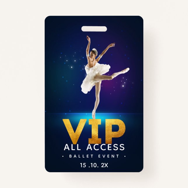 Badge Événement de ballon VIP All Access Pass (Devant)