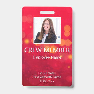 Badge Événement de code-barres personnalisé pour membre