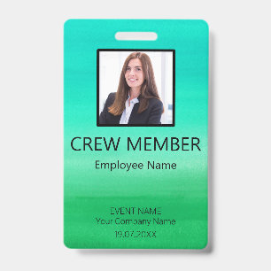 Badge Événement de code-barres personnalisé pour membre