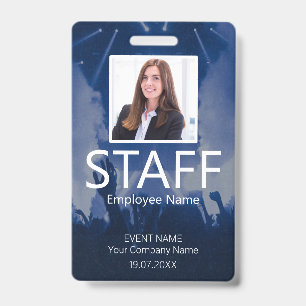 Badge Événement de code QR de personnel personnalisé Bad