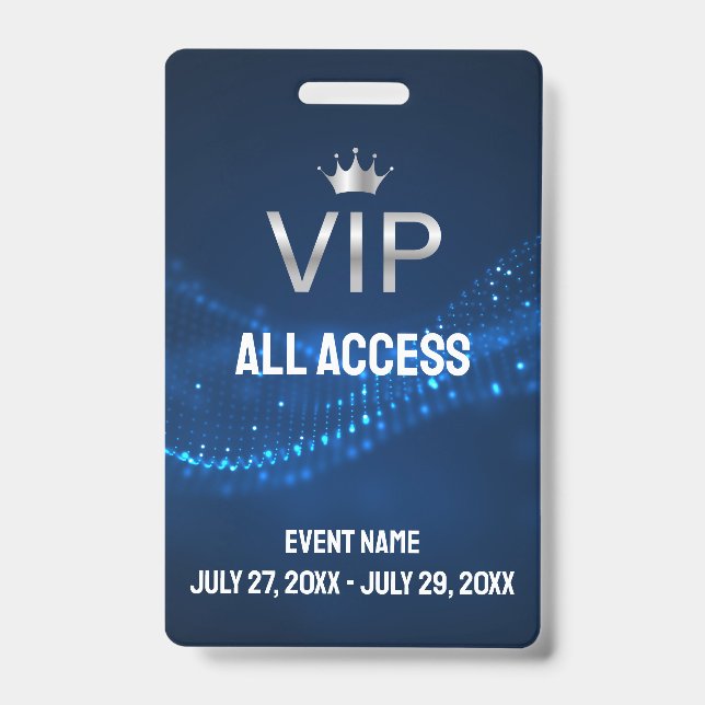 Badge Événement de l'événement VIP All Access Pass (Face)