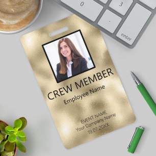 Badge Événement personnalisé de code-barres de membre d'