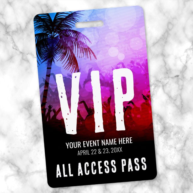 Badge Événement Tout Accès VIP (All Access Event VIP Badge)