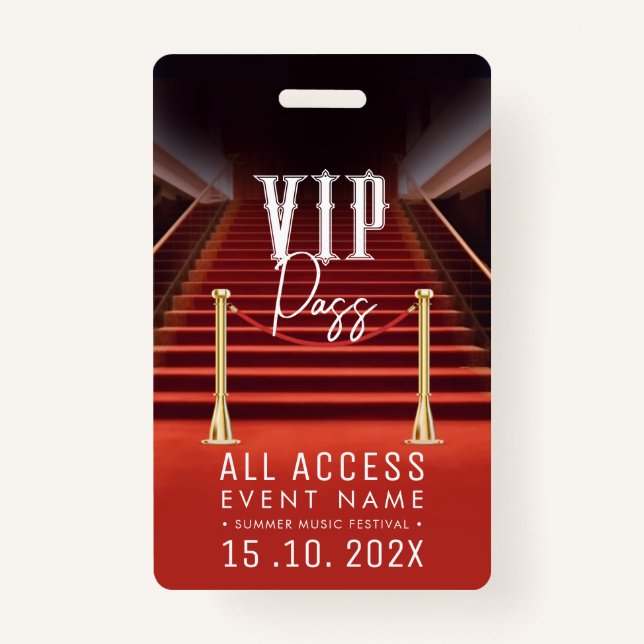 Badge Événement VIP All Access (Devant)
