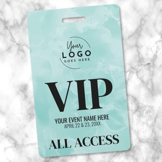Badge Événement VIP Logo Simple Moderne (Event Your Logo All Access VIP Badge)