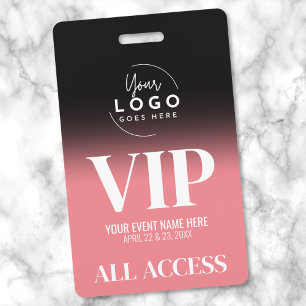 Badge Événement VIP Personnalisation de Votre Logo