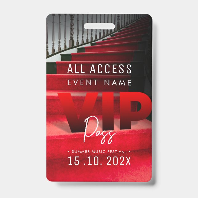 Badge Événement VIP tout accès (Avant)