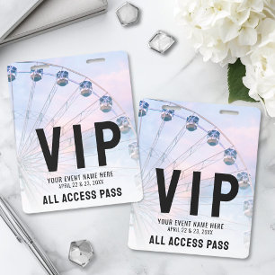 Badge Événement VIP Tout Accès