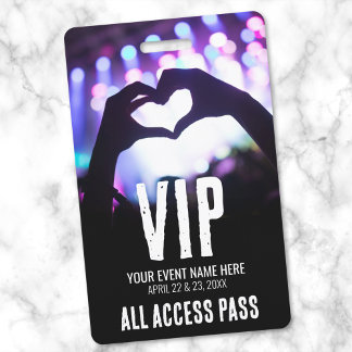 Badge Événement VIP Tout Accès