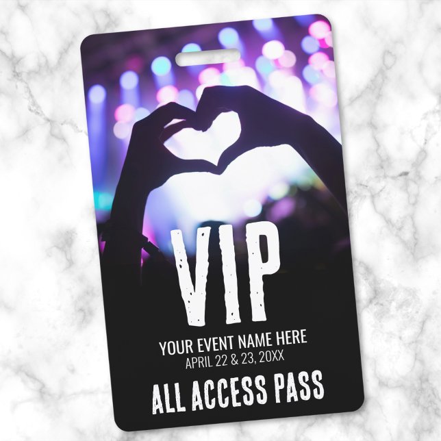 Badge Événement VIP Tout Accès (All Access Event VIP Badge)