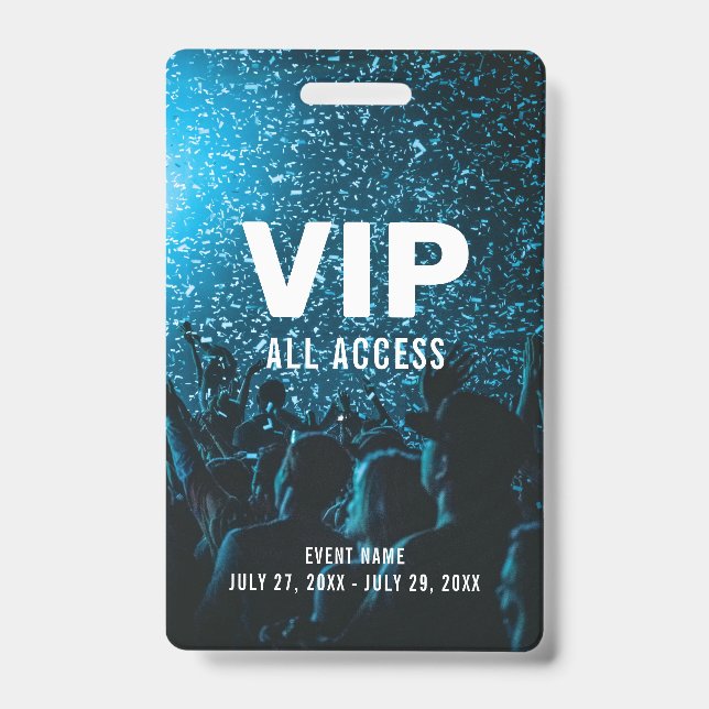 Badge Event Photo VIP All Access Pass ID d'événement Bad (Front)