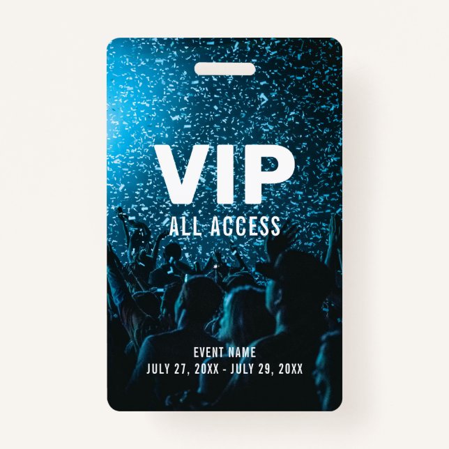 Badge Event Photo VIP All Access Pass ID d'événement Bad (Devant)