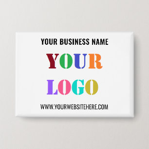 Badge Exemple de bouton d'information sur le nom du logo