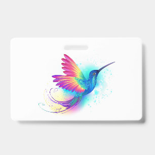 Badge Exotic Rainbow Hummingbird