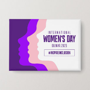 Badge Faces colorées Journée internationale de la femme