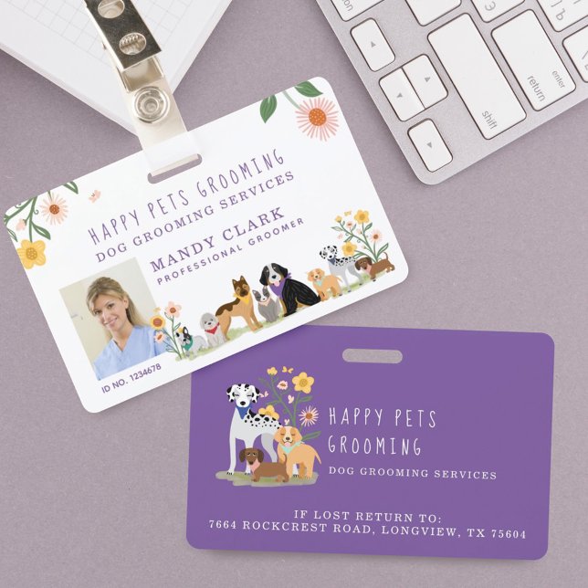 Badge Famille d'animaux de compagnie sympa Soins des ani (Créateur téléchargé)