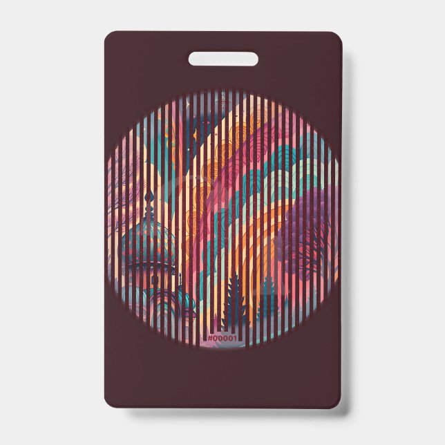 Badge Fantastique Rayé #00001 – Personnalisable (Avant)