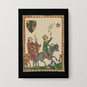 Badge Fauconnerie, Codex Manesse du XIVe siècle