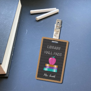 Badge Faux Letter Board Books & Apple Bibliothèque Laiss