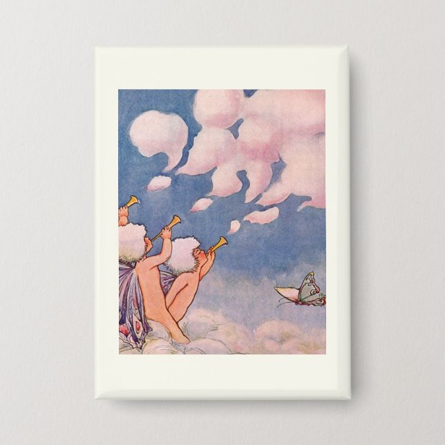 Badge Fées des Nuages Créant des Nuages (Recto)