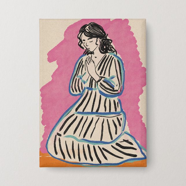 Badge Femme en prière (Recto)