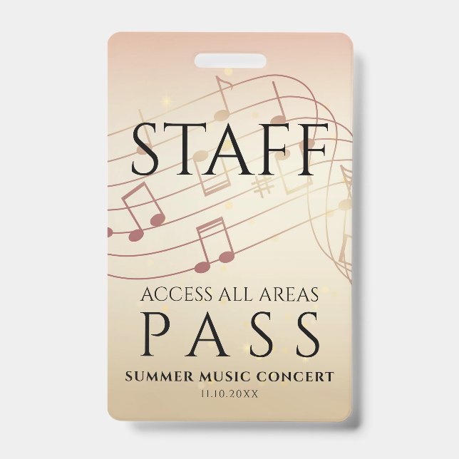 Badge Festival de musique All Access Pass (Avant)