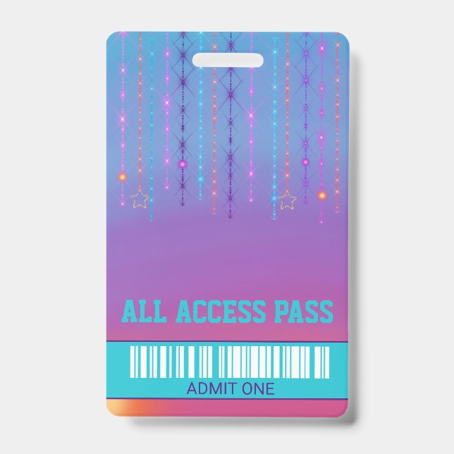Badge Fête de patin à roulettes, passe VIP, invitation,  (Avant)