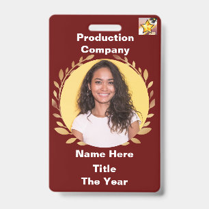 Badge Feuille d'Or Rouge