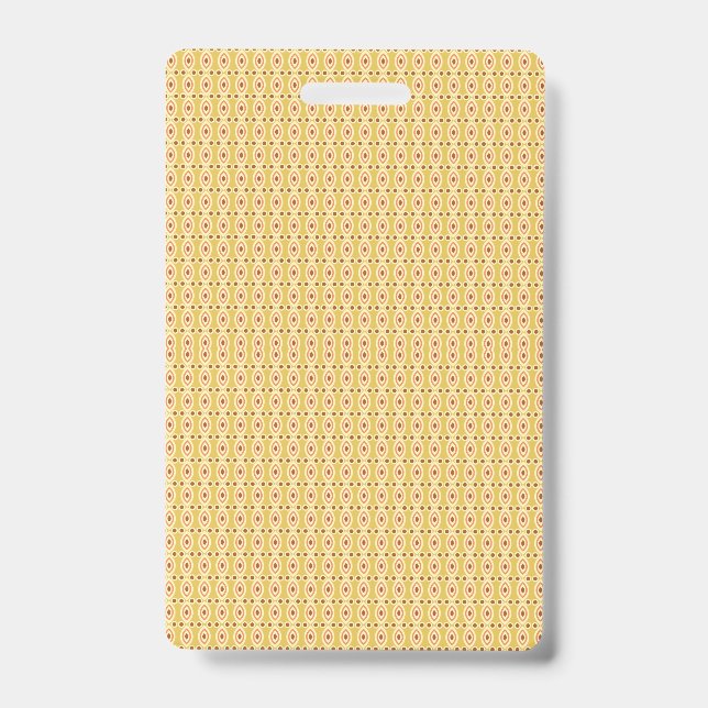 Badge Feuilles de papier cadeau jaune, orange et marron (Avant)