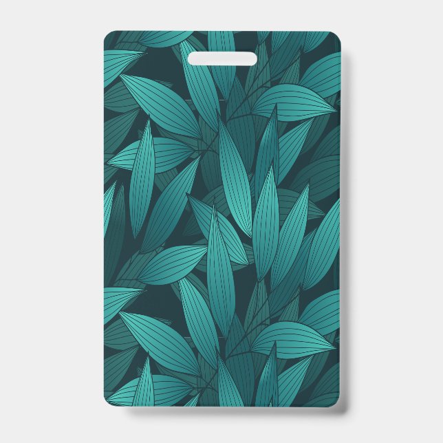 Badge Feuilles tropicaux rayonnants (Avant)