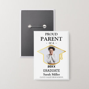 Badge Fier parent d'un diplômé de 2025 avec photo et nom