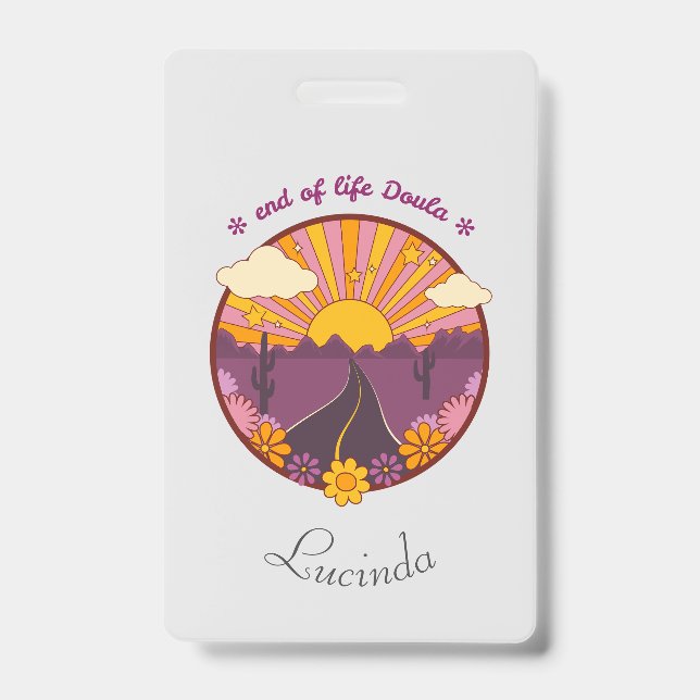 Badge Fin de vie Doula, infirmière en soins palliatifs (Front)