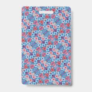 Badge Fleur Bleue Fanée