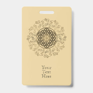 Badge Fleur De Vie - Ornements Vintages Mandala 2