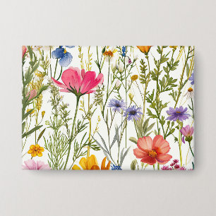 Badge Fleur Sauvage Florale Bébé en Fleur Baby Shower Pr