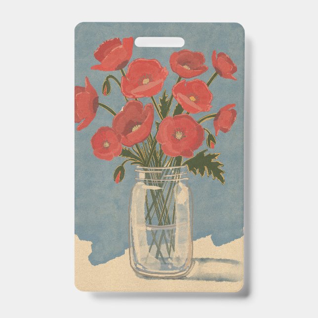 Badge Fleurs de pavot (Avant)