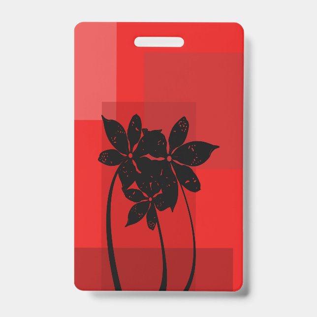 Badge Fleurs noires (Avant)