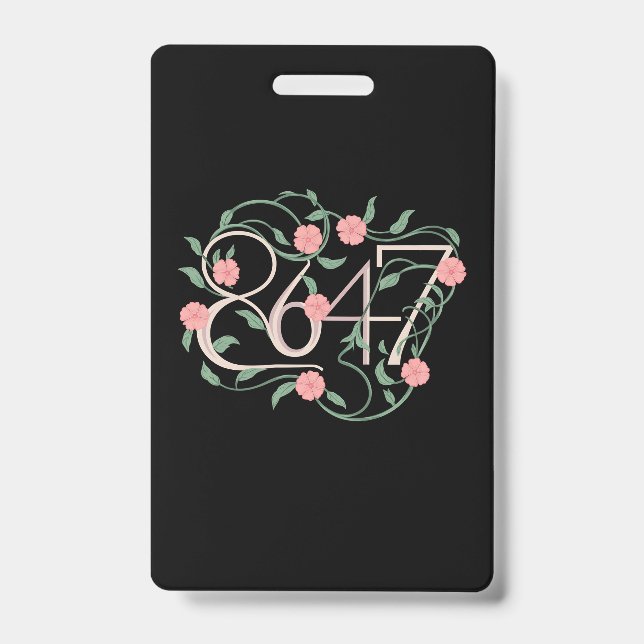 Badge Floral Subtle Anti Trump 8647 86 47 Boho (Avant)