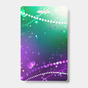 Badge Fond festif violet de Mardi Gras