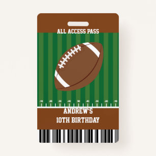 Badge Football Anniversaire Parti VIP Pass