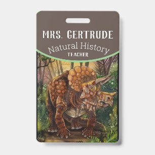 Badge Forêt de Triceratops