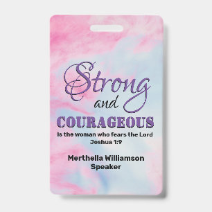 Badge FORTE Conférence chrétienne des femmes COURAGEUSES