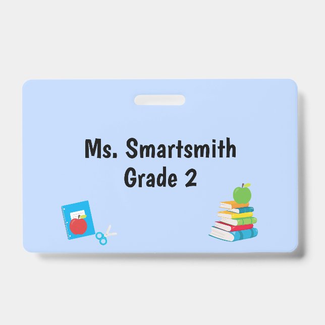 Badge Fournitures scolaires assistant de professeur nive (Avant)