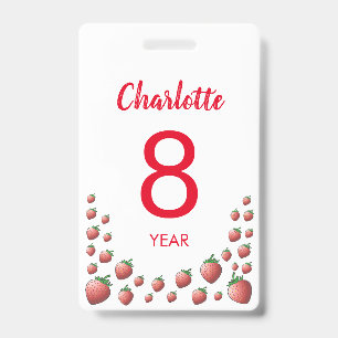 Badge Fraise et Fraises