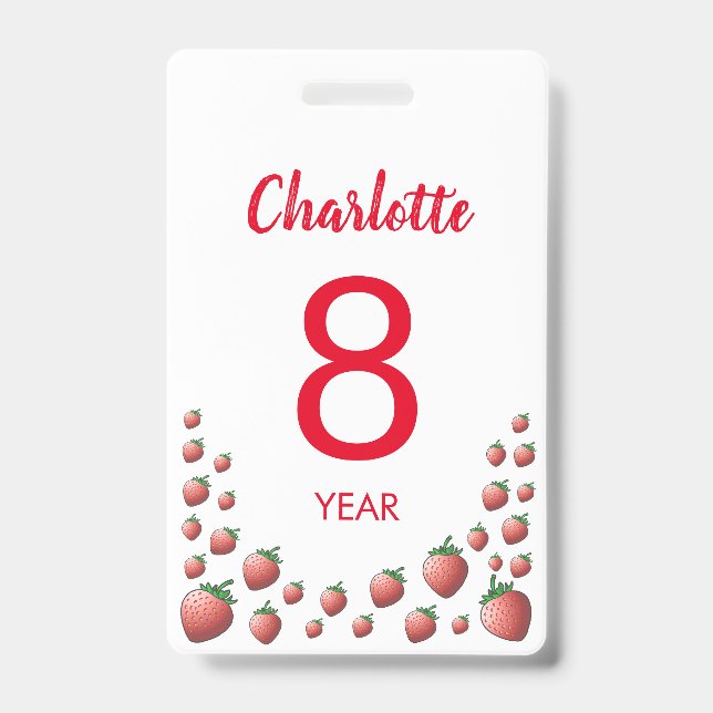 Badge Fraise et Fraises (Avant)